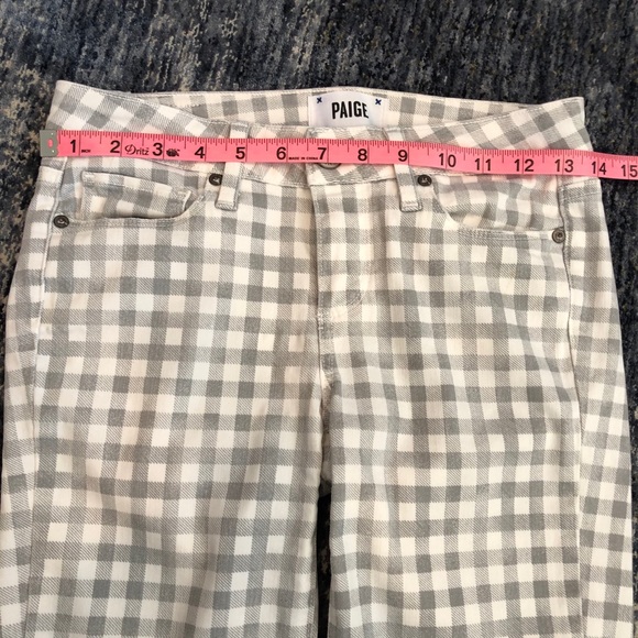 HP! Paige Verdugo Ankle Skinny Jeans Gingham Gray Women’s Size 26 - Picture 11 of 14